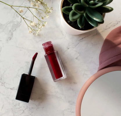 Matte Lip Stain - Deep Burgundy - L.Anmut Cosmetics